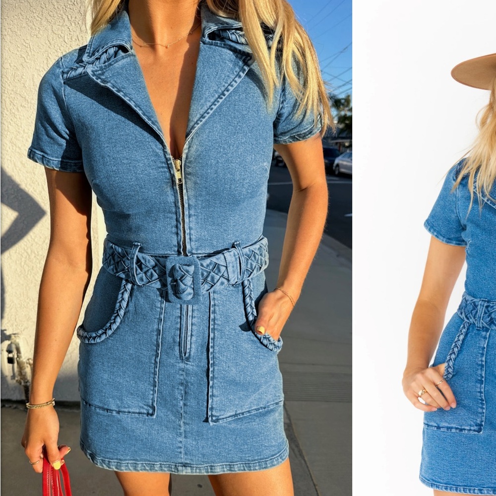 SHOW ME YOUR MUMU DENIM DRESS SIZE SMALL